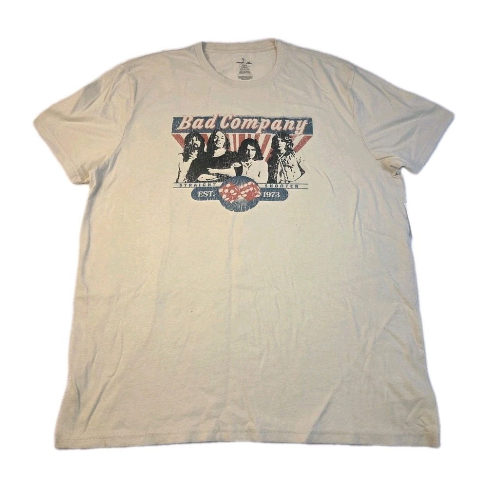 NWT Wrangler Bad Company 1973 Retro t-shirt "Straight Shooter" Mens Size XL